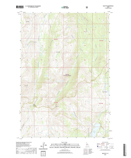 Black Tip Idaho US Topo Map Image