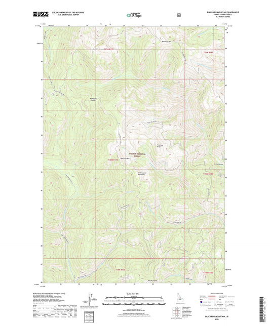 Blackbird Mountain Idaho US Topo Map Image