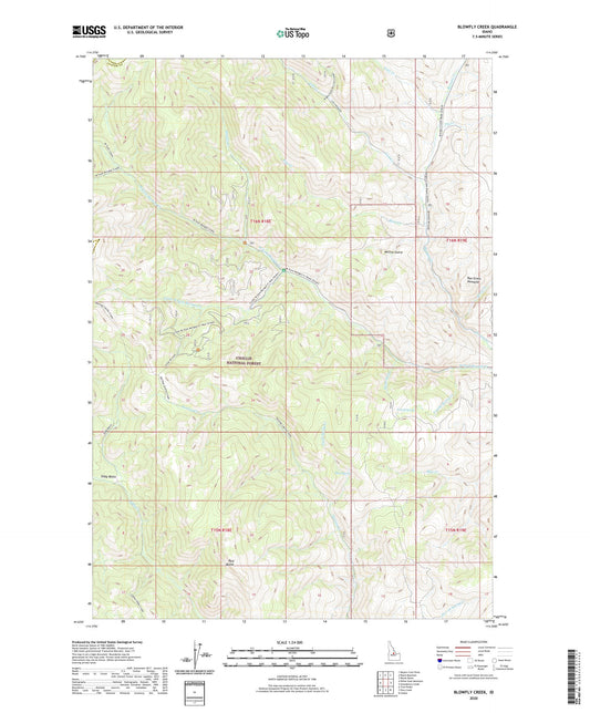 Blowfly Creek Idaho US Topo Map Image