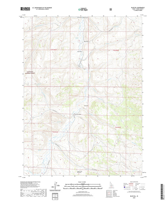 Blue Hill Idaho US Topo Map Image
