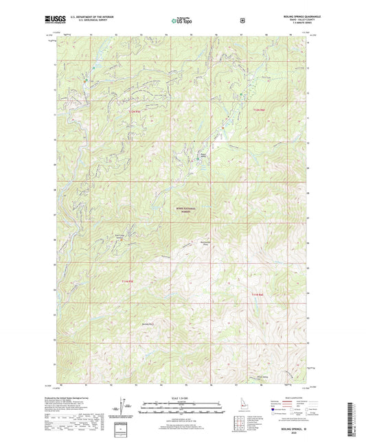 Boiling Springs Idaho US Topo Map Image
