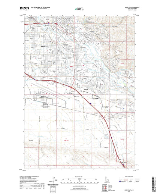 Boise South Idaho US Topo Map Image