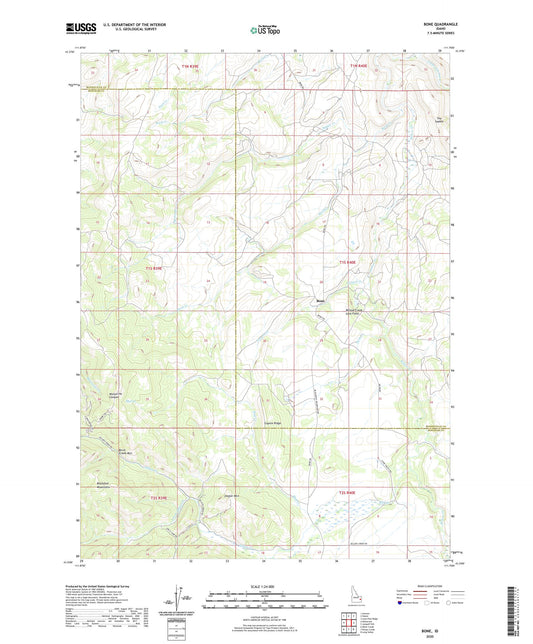 Bone Idaho US Topo Map Image