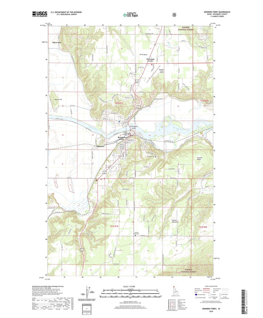 Bonners Ferry Idaho US Topo Map Image
