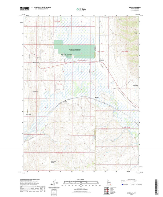 Border Idaho US Topo Map Image