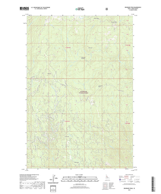 Boundary Peak Idaho US Topo Map Image