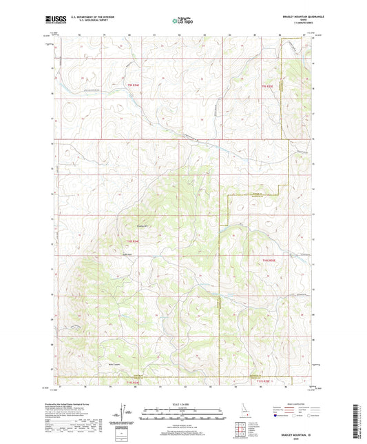Bradley Mountain Idaho US Topo Map Image
