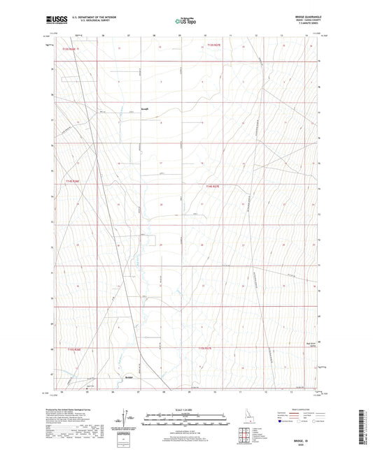 Bridge Idaho US Topo Map Image