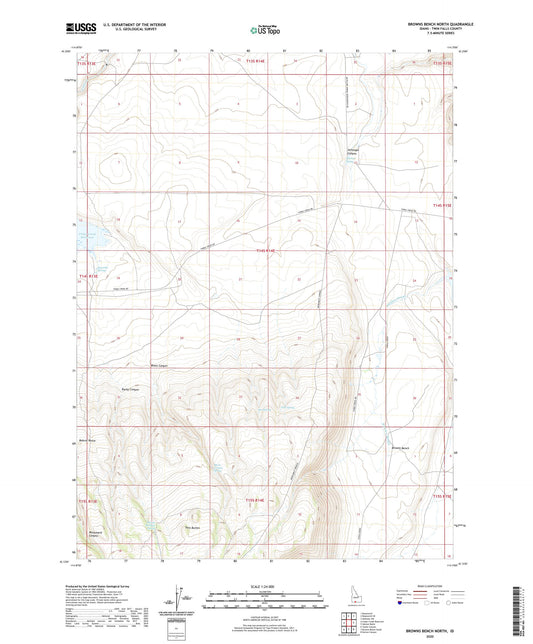 Browns Bench North Idaho US Topo Map Image