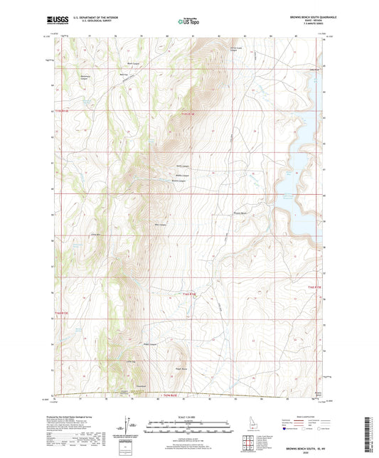 Browns Bench South Idaho US Topo Map Image