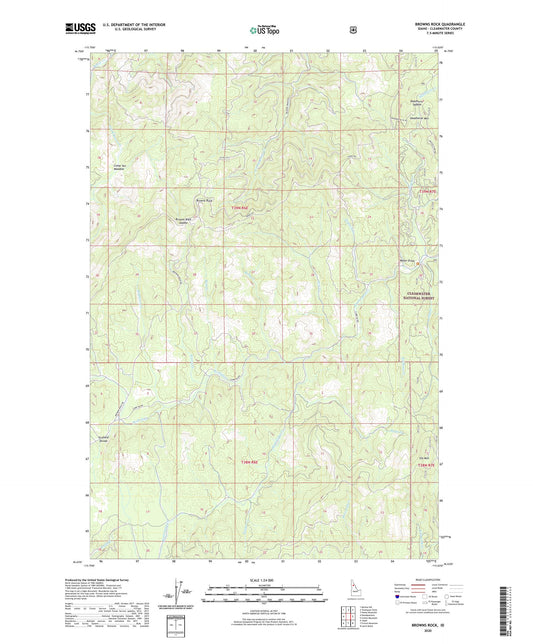 Browns Rock Idaho US Topo Map Image