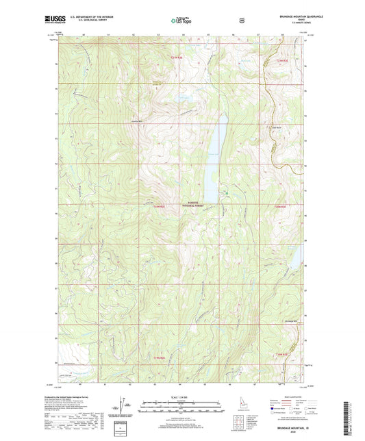 Brundage Mountain Idaho US Topo Map Image