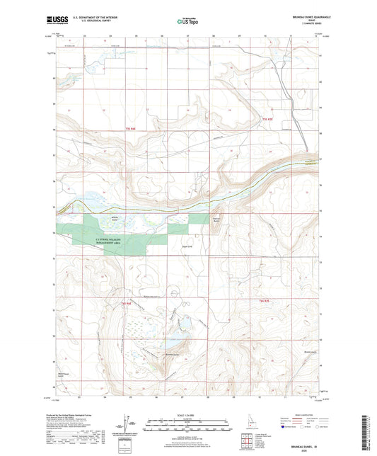 Bruneau Dunes Idaho US Topo Map Image