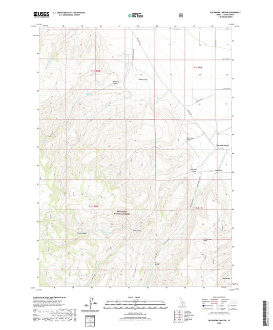Buckhorn Canyon Idaho US Topo Map Image