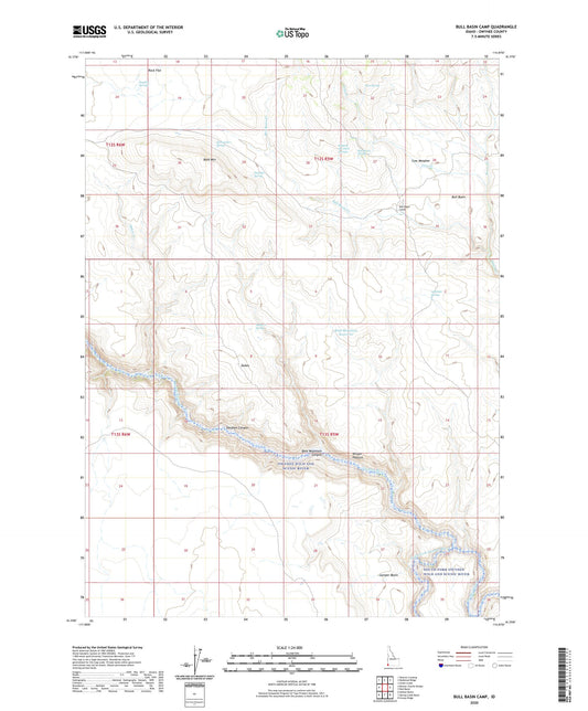 Bull Basin Camp Idaho US Topo Map Image