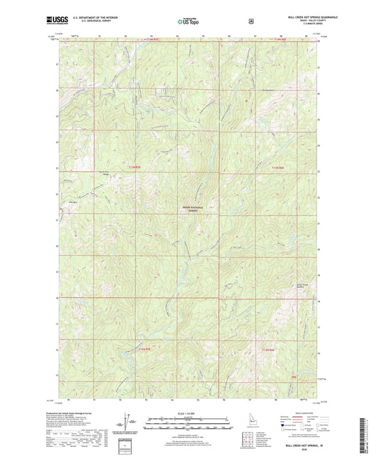 Bull Creek Hot Springs Idaho US Topo Map Image