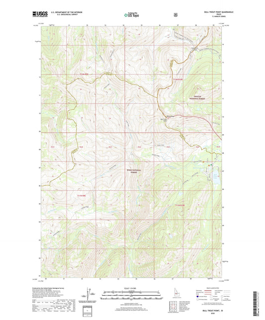 Bull Trout Point Idaho US Topo Map Image