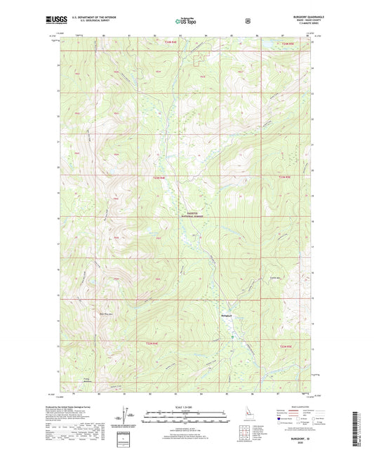 Burgdorf Idaho US Topo Map Image