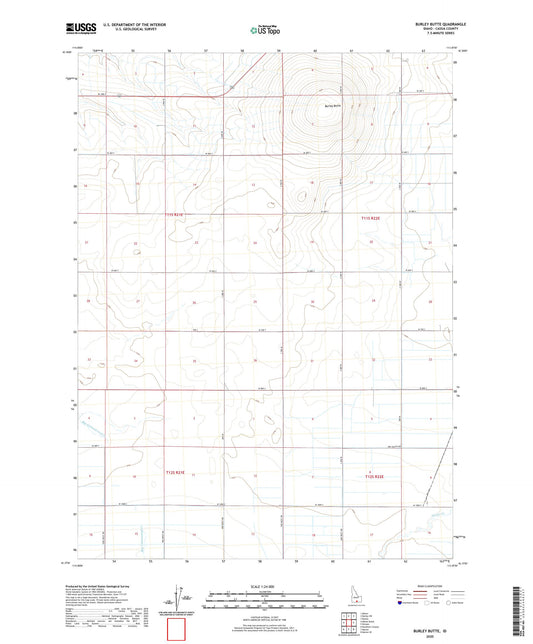 Burley Butte Idaho US Topo Map Image