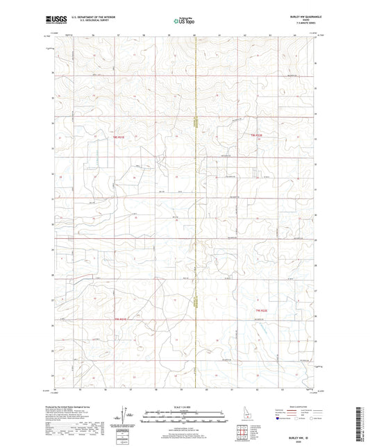 Burley NW Idaho US Topo Map Image