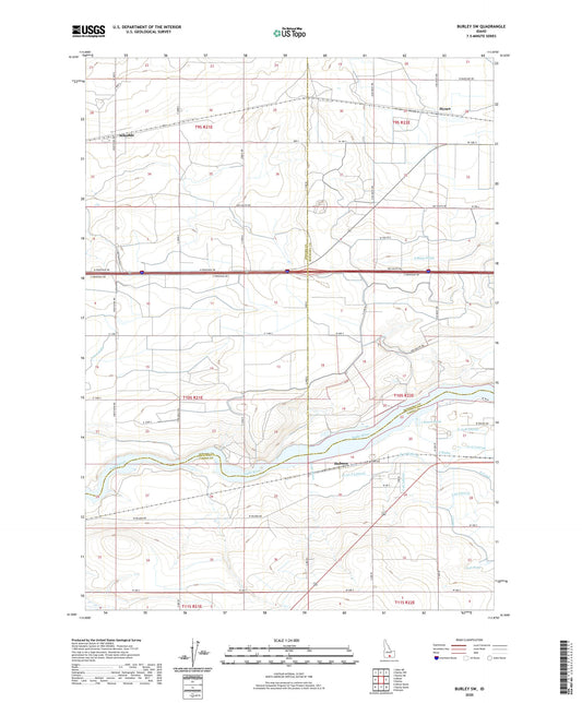 Burley SW Idaho US Topo Map Image