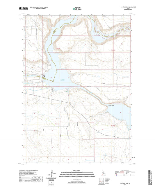 C J Strike Dam Idaho US Topo Map Image