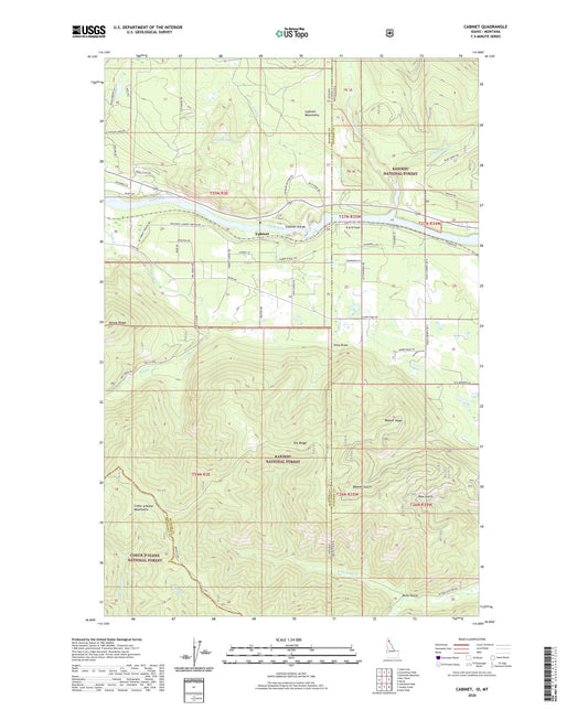 Cabinet Idaho US Topo Map Image