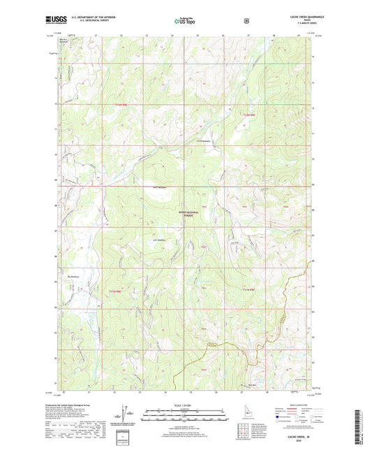 Cache Creek Idaho US Topo Map Image