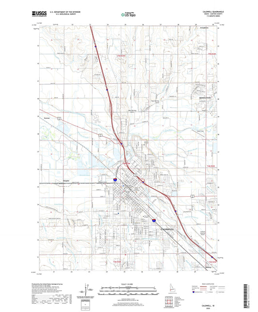 Caldwell Idaho US Topo Map Image