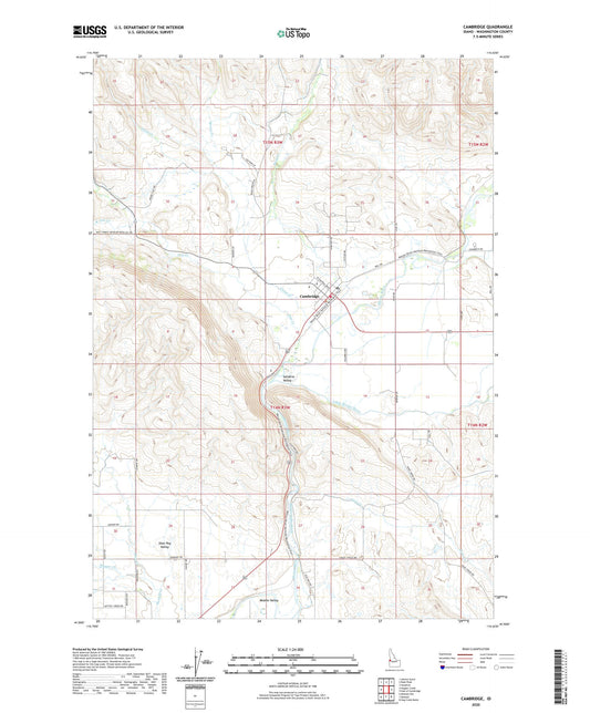 Cambridge Idaho US Topo Map Image