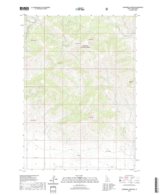 Cannonball Mountain Idaho US Topo Map Image