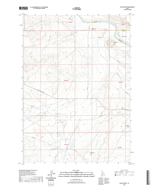 Castle Butte Idaho US Topo Map Image