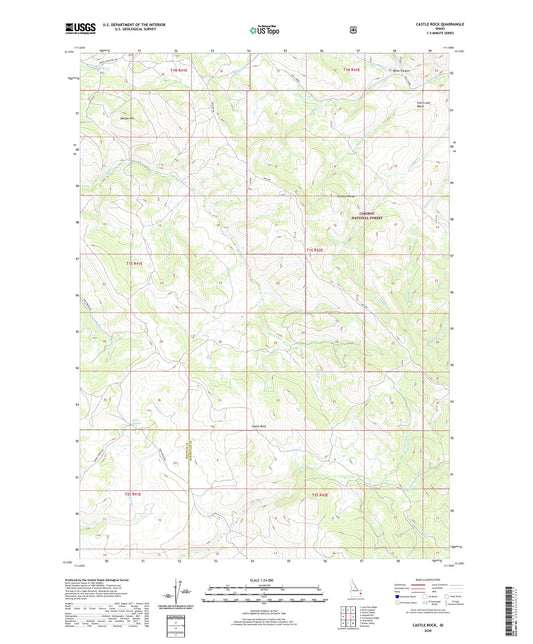 Castle Rock Idaho US Topo Map Image