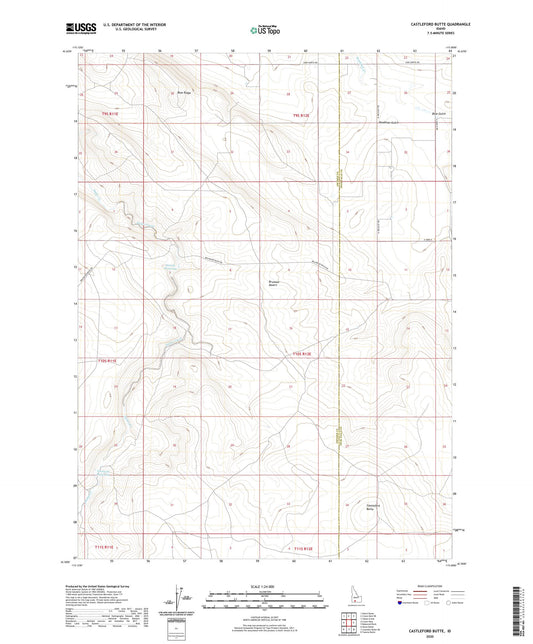 Castleford Butte Idaho US Topo Map Image
