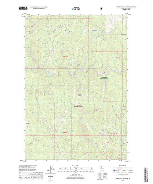 Center Star Mountain Idaho US Topo Map Image