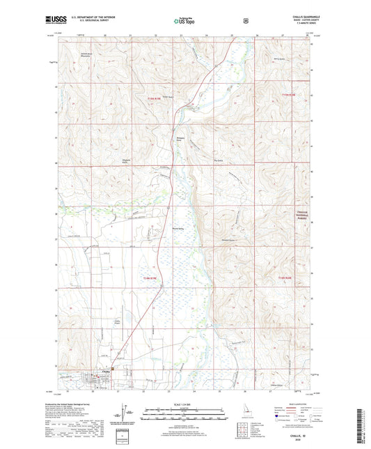 Challis Idaho US Topo Map Image