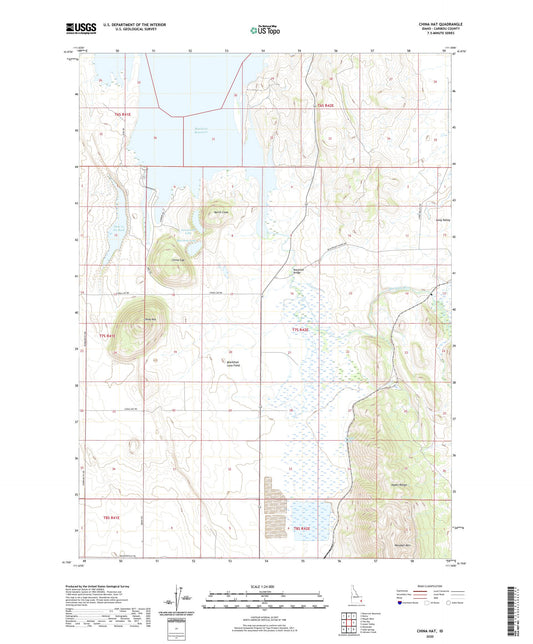 China Hat Idaho US Topo Map Image