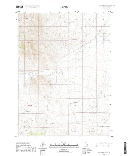 Chokecherry Canyon Idaho US Topo Map Image