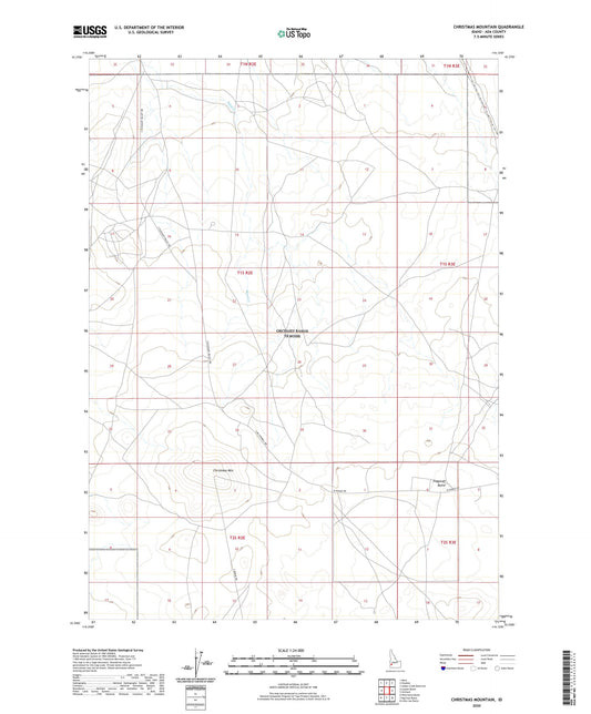 Christmas Mountain Idaho US Topo Map Image