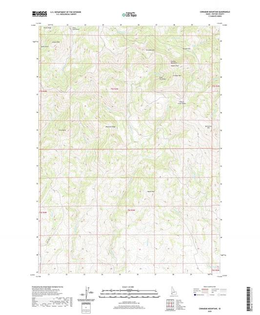 Cinnabar Mountain Idaho US Topo Map Image
