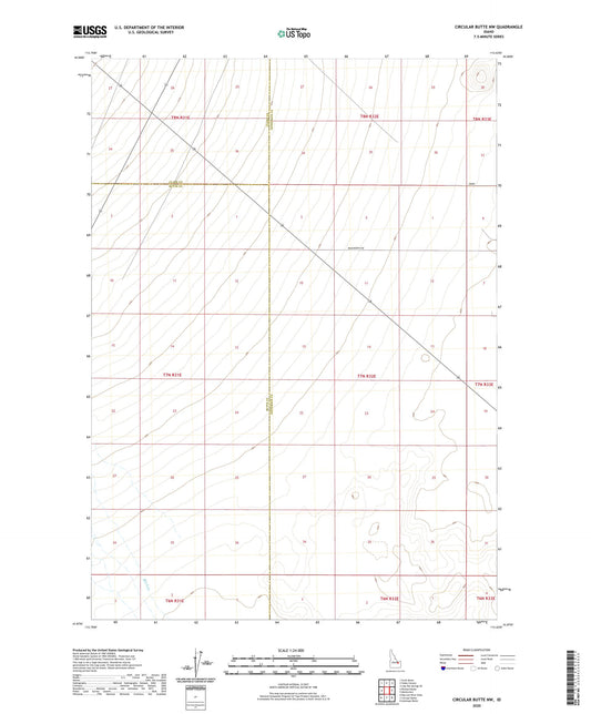 Circular Butte NW Idaho US Topo Map Image