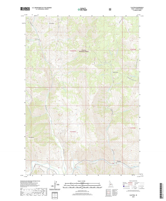 Clayton Idaho US Topo Map Image