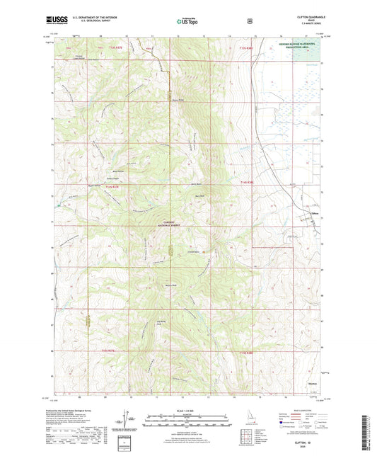 Clifton Idaho US Topo Map Image