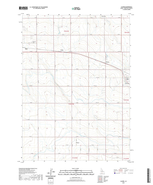 Clover Idaho US Topo Map Image