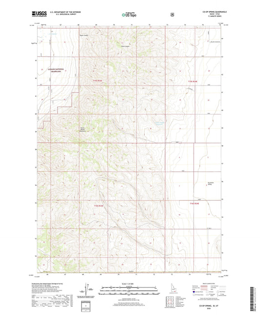 Co-op Spring Idaho US Topo Map Image