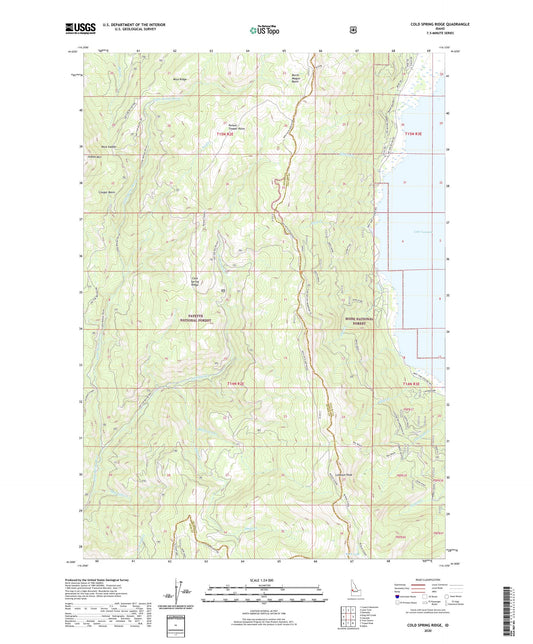 Cold Spring Ridge Idaho US Topo Map Image