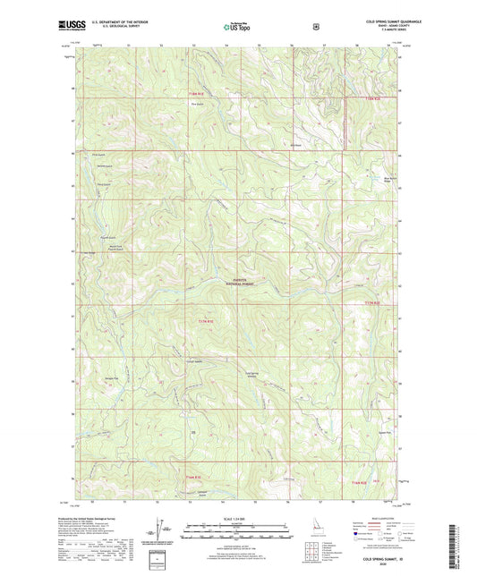 Cold Spring Summit Idaho US Topo Map Image