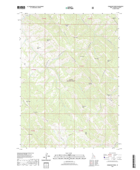 Commissary Ridge Idaho US Topo Map Image