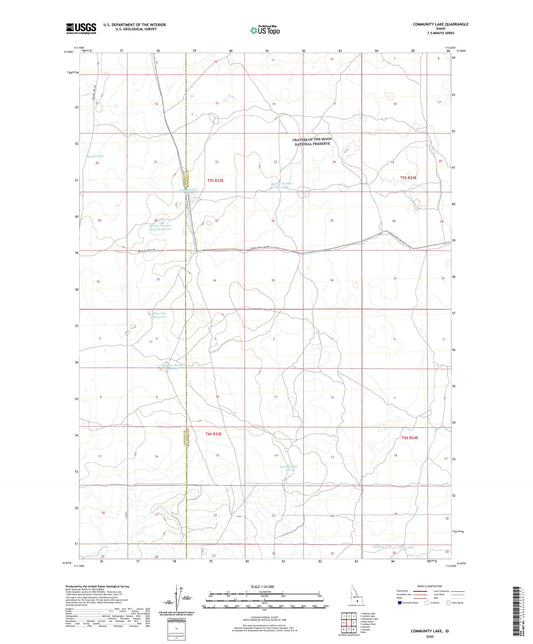 Community Lake Idaho US Topo Map Image