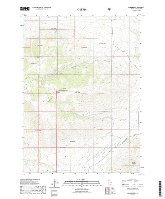 Connor Ridge Idaho US Topo Map Image